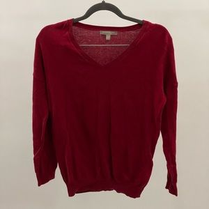 Classic Red Sweater Cashmere Blend Sz S